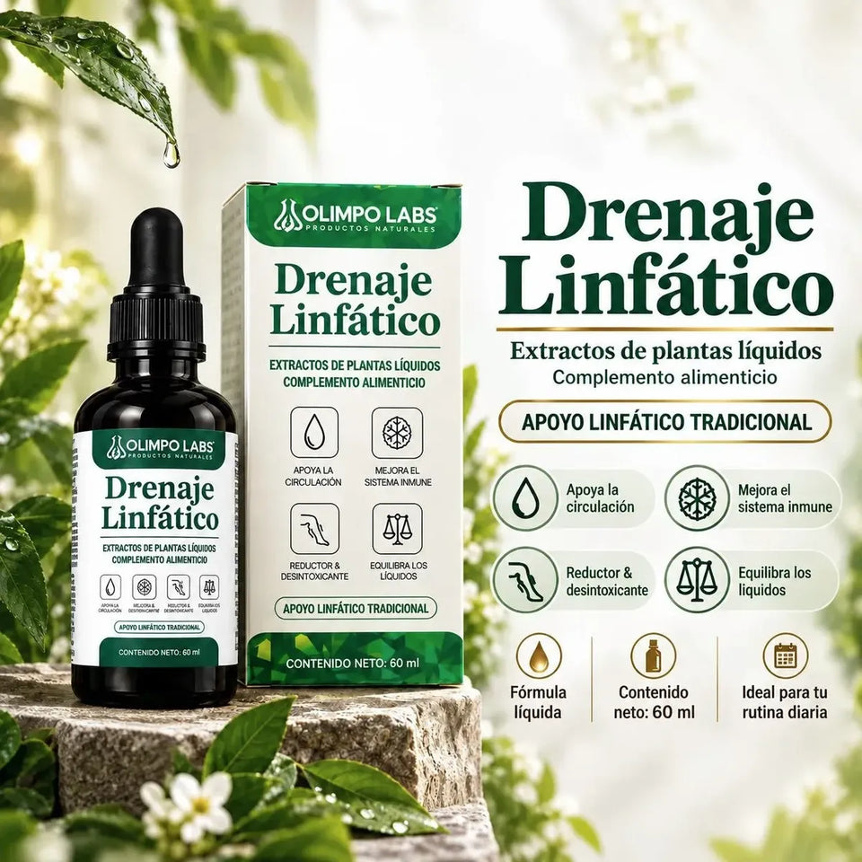 DRENAJE LINFÁTICO OLIMPO LABS EXTRACTOS DE PLANTAS LÍQUIDOS 60 ML